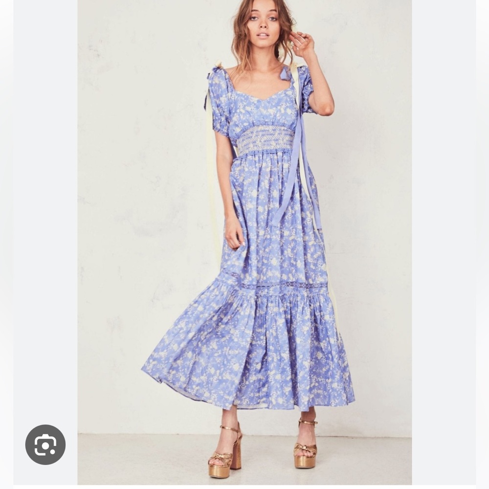 Loveshackfancy Angie Dress Size 0 Blue Floral